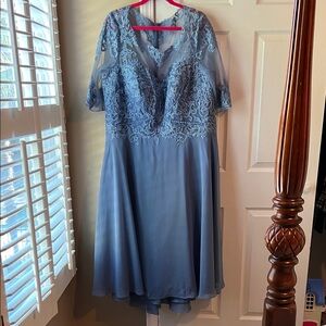 JJs House High Low Blue Lace Dress